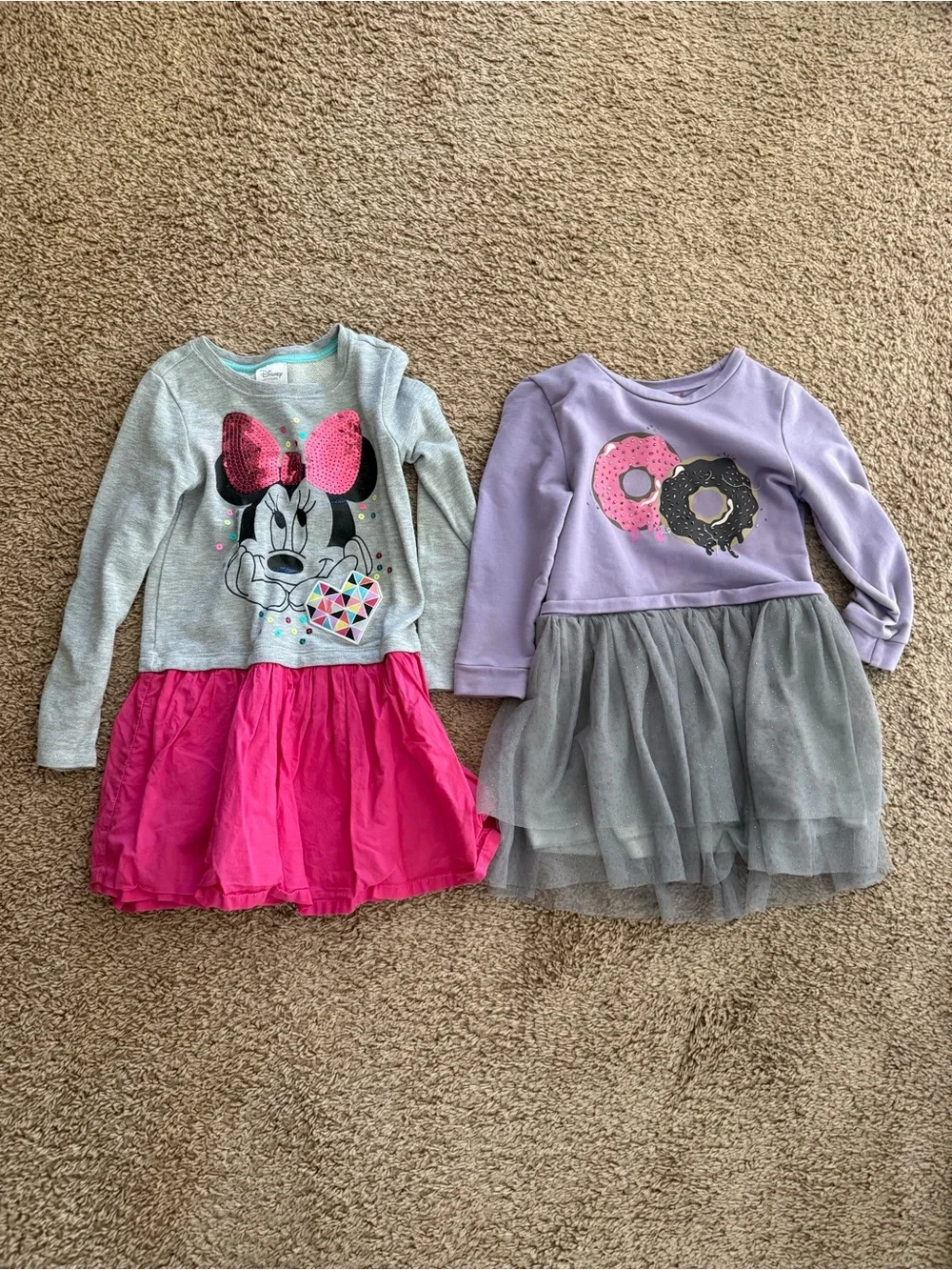 Minnie Donuts Girls' Long Sleeves Tutu Dress